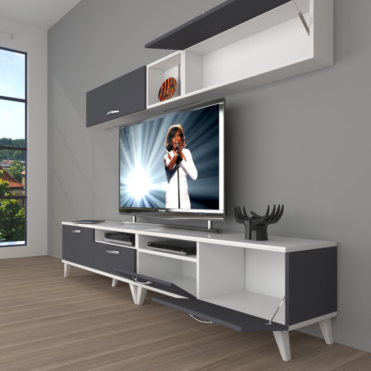 Decoraktiv Eko 5200 Mdf Retro Tv Ünitesi Tv Sehpası