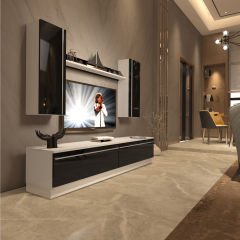 Decoraktiv Eko 5DB Mdf Std Tv Ünitesi Tv Sehpası Beyaz - Siyah