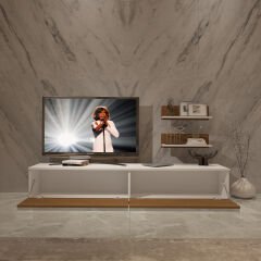 Decoraktiv Eko 4 Mdf Std Tv Ünitesi Tv Sehpası Beyaz - Ceviz