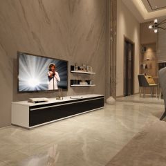 Decoraktiv Eko 4 Mdf Std Tv Ünitesi Tv Sehpası Beyaz - Siyah