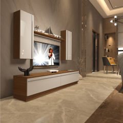 Decoraktiv Eko 5DB Mdf Std Tv Ünitesi Tv Sehpası Ceviz - Beyaz