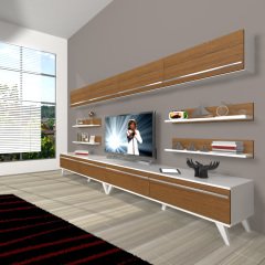 Decoraktiv Eko 360Y Mdf Retro Tv Ünitesi Tv Sehpası Beyaz - Ceviz