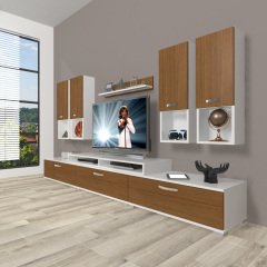 Decoraktiv Ekoflex 8DA Slm Tv Ünitesi Tv Sehpası Beyaz - Ceviz