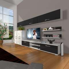 Decoraktiv Eko 8 Mdf Dvd Tv Ünitesi Tv Sehpası Beyaz - Siyah
