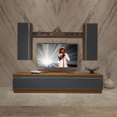 Decoraktiv Eko 5DB Mdf Std Tv Ünitesi Tv Sehpası Ceviz - Antrasit