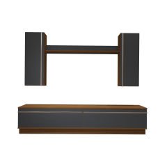 Decoraktiv Eko 5DB Mdf Std Tv Ünitesi Tv Sehpası Ceviz - Antrasit