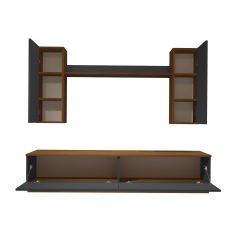 Decoraktiv Eko 5DB Mdf Std Tv Ünitesi Tv Sehpası Ceviz - Antrasit