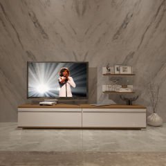 Decoraktiv Eko 4 Mdf Std Tv Ünitesi Tv Sehpası Ceviz - Beyaz