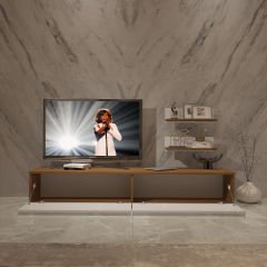 Decoraktiv Eko 4 Mdf Std Tv Ünitesi Tv Sehpası Ceviz - Beyaz