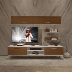 Decoraktiv Eko 5 Mdf Dvd Silver Tv Ünitesi Tv Sehpası Beyaz - Ceviz