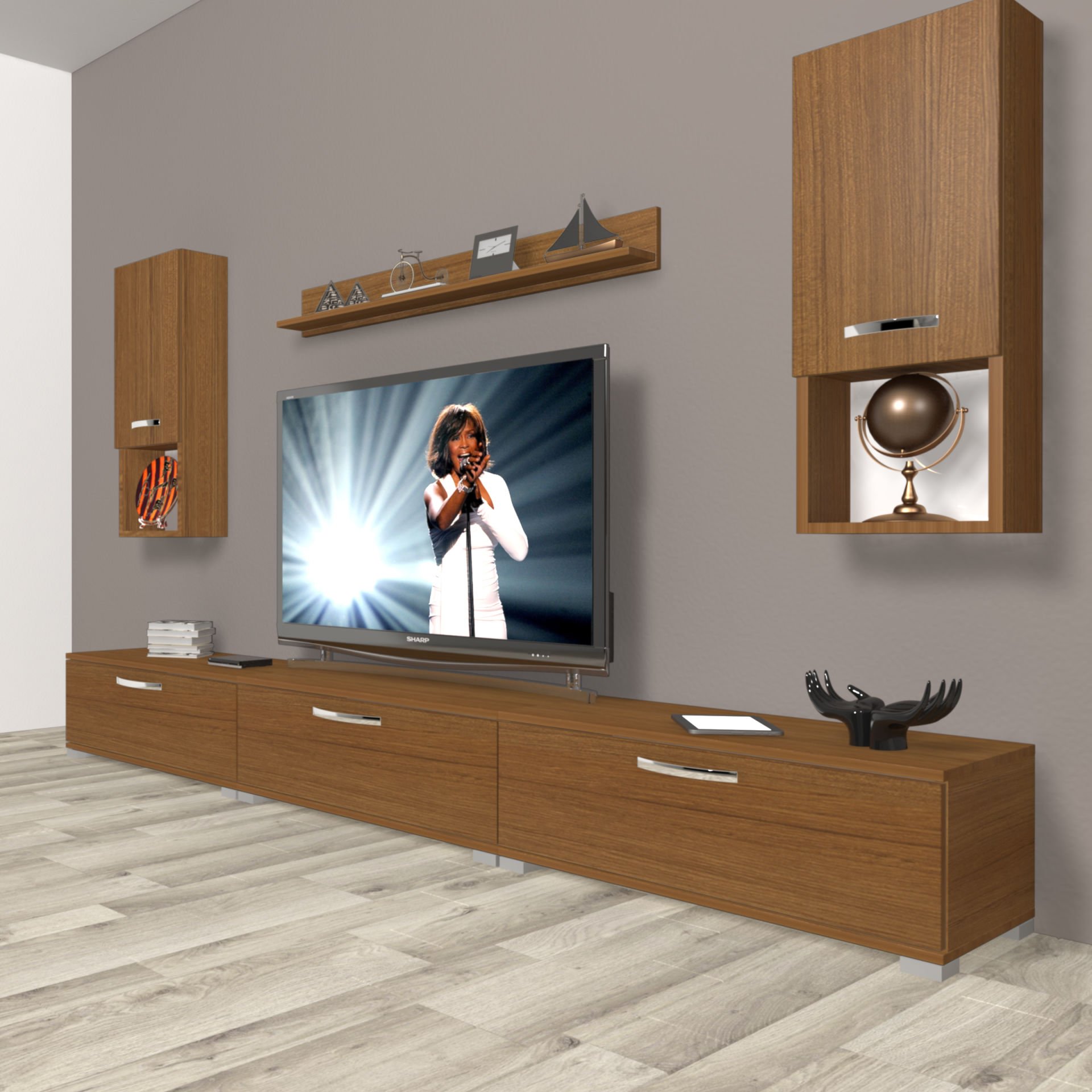 Decoraktiv Eko 270da Mdf Tv Ünitesi Tv Sehpası Ceviz
