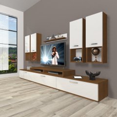 Decoraktiv Ekoflex 8DA Slm Tv Ünitesi Tv Sehpası Ceviz - Beyaz