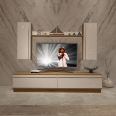 Decoraktiv Eko 5DB Mdf Std Tv Ünitesi Tv Sehpası Pera - Beyaz
