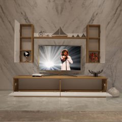 Decoraktiv Eko 5DB Mdf Std Tv Ünitesi Tv Sehpası Pera - Beyaz