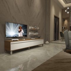 Decoraktiv Eko 4 Mdf Std Krom Ayaklı Tv Ünitesi Tv Sehpası