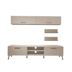 Decoraktiv Eko 5 Mdf Dvd Silver Tv Ünitesi Tv Sehpası Parlak Beyaz