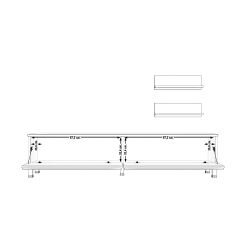 Decoraktiv Eko 4 Mdf Std Krom Ayaklı Tv Ünitesi Tv Sehpası Beyaz - Ceviz