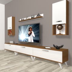 Decoraktiv Eko 270da Mdf Retro Tv Ünitesi Tv Sehpası Ceviz - Beyaz