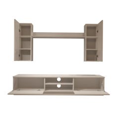 Decoraktiv Eko 5DB Mdf Dvd Tv Ünitesi Tv Sehpası Parlak Beyaz