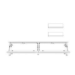 Decoraktiv Eko 4 Mdf Std Krom Ayaklı Tv Ünitesi Tv Sehpası Parlak Beyaz