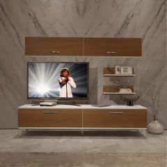 Decoraktiv Eko 5 Slm Std Silver Tv Ünitesi Tv Sehpası Beyaz - Ceviz
