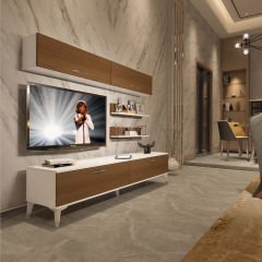 Decoraktiv Eko 5 Slm Std Silver Tv Ünitesi Tv Sehpası Beyaz - Ceviz