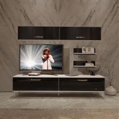 Decoraktiv Eko 5 Slm Std Silver Tv Ünitesi Tv Sehpası Beyaz - Siyah