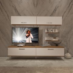 Decoraktiv Eko 5 Slm Std Silver Tv Ünitesi Tv Sehpası Ceviz - Beyaz