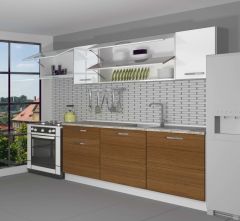 Decoraktiv Ekol 240 MDF Hazır Mutfak Dolabı Ceviz - Beyaz