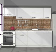 Decoraktiv Ekol 240 MDF Hazır Mutfak Dolabı Parlak Beyaz