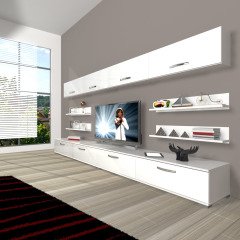 Decoraktiv Eko 360Y Slm Tv Ünitesi Tv Sehpası Parlak Beyaz