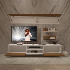 Decoraktiv Eko 5 Slm Dvd Silver Tv Ünitesi Tv Sehpası Beyaz - Ceviz