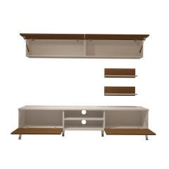 Decoraktiv Eko 5 Slm Dvd Silver Tv Ünitesi Tv Sehpası Beyaz - Ceviz