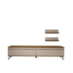 Decoraktiv Eko 4 Mdf Std Retro Tv Ünitesi Tv Sehpası Ceviz - Beyaz