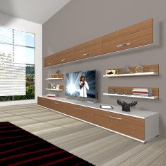 Decoraktiv Eko 360Y Slm Tv Ünitesi Tv Sehpası Beyaz - Ceviz