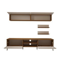 Decoraktiv Eko 5 Slm Dvd Silver Tv Ünitesi Tv Sehpası Ceviz - Beyaz