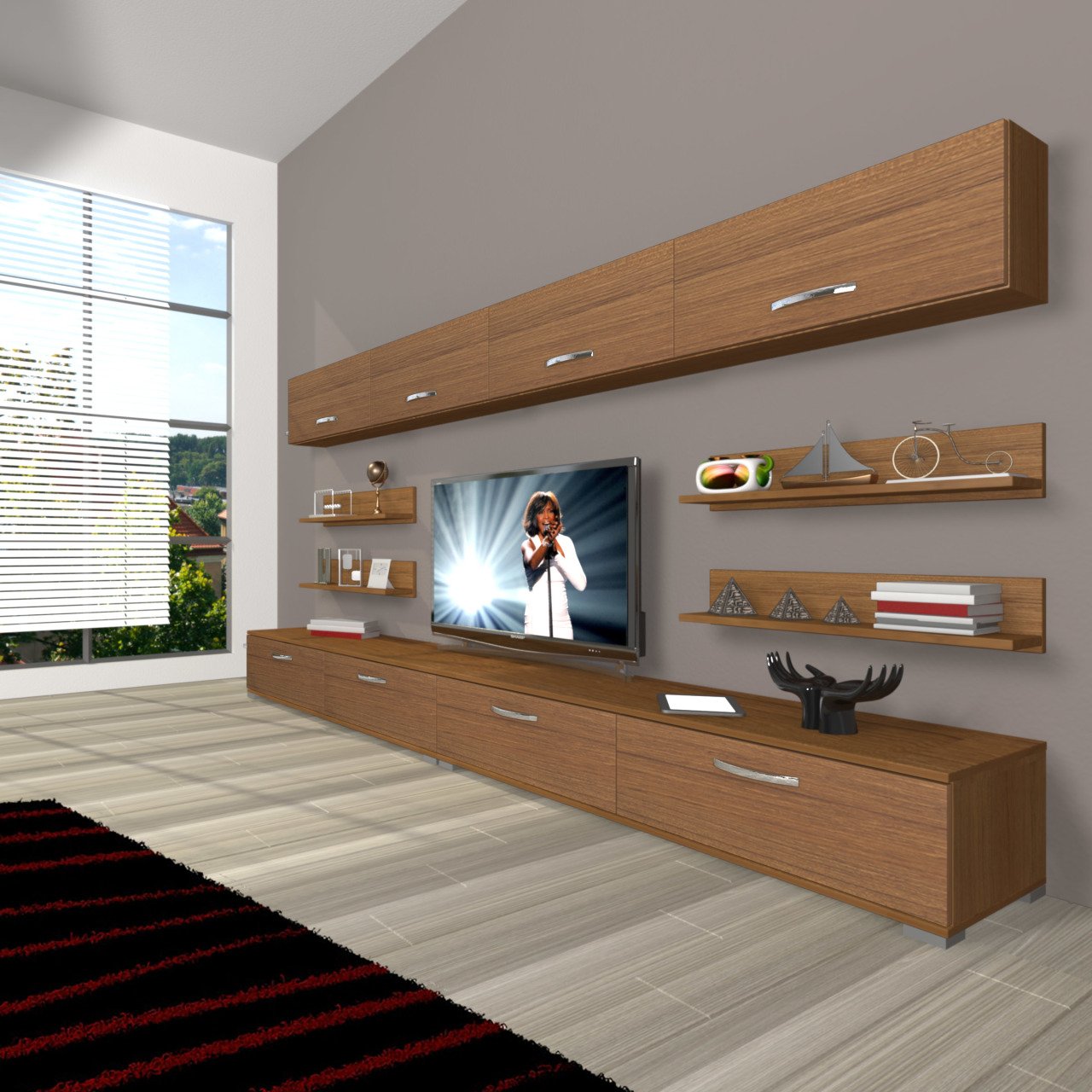 Decoraktiv Eko 360Y Slm Tv Ünitesi Tv Sehpası Ceviz