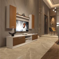 Decoraktiv Eko 5DB Mdf Dvd Tv Ünitesi Tv Sehpası Beyaz - Ceviz