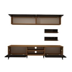 Decoraktiv Eko 5 Slm Dvd Silver Tv Ünitesi Tv Sehpası Ceviz - Siyah