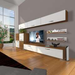 Decoraktiv Eko 8 Slm Std Tv Ünitesi Tv Sehpası Ceviz - Beyaz