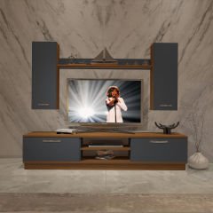 Decoraktiv Eko 5DB Mdf Dvd Tv Ünitesi Tv Sehpası Ceviz - Antrasit
