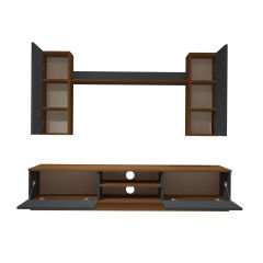 Decoraktiv Eko 5DB Mdf Dvd Tv Ünitesi Tv Sehpası Ceviz - Antrasit