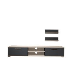 Decoraktiv Eko 4 Mdf Dvd Tv Ünitesi Tv Sehpası Beyaz - Antrasit