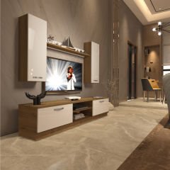 Decoraktiv Eko 5DB Mdf Dvd Tv Ünitesi Tv Sehpası Pera - Beyaz