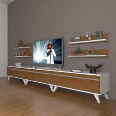 Decoraktiv Eko 270r Mdf Retro Tv Ünitesi Tv Sehpası Beyaz - Ceviz