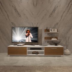 Decoraktiv Eko 4 Mdf Dvd Tv Ünitesi Tv Sehpası Beyaz - Ceviz