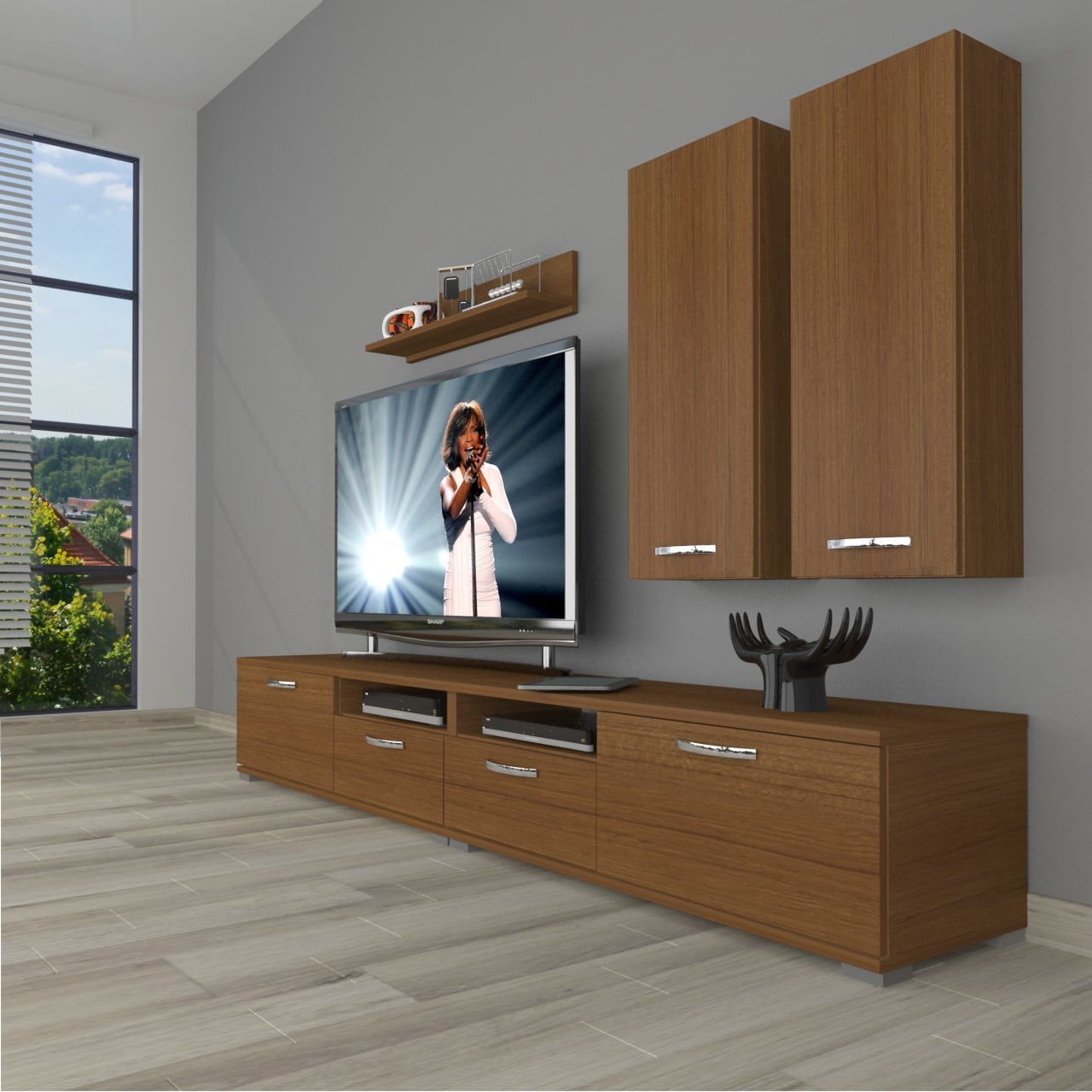Decoraktiv Eko 5220D Slm Tv Ünitesi Tv Sehpası Ceviz