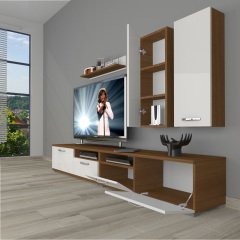 Decoraktiv Eko 5220D Slm Tv Ünitesi Tv Sehpası Ceviz - Beyaz