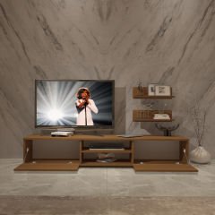 Decoraktiv Eko 4 Mdf Dvd Tv Ünitesi Tv Sehpası Ceviz
