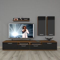 Decoraktiv Eko 5220D Slm Tv Ünitesi Tv Sehpası Ceviz - Siyah